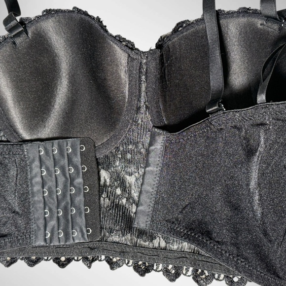 Windsor Black Lace Bustier Bra w/ Removable Straps | XS - Picture 12 of 13